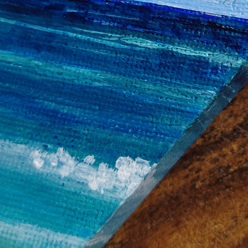 カモメの海」三角形キャンバス三枚セット 絵画 atelier-kaza碧