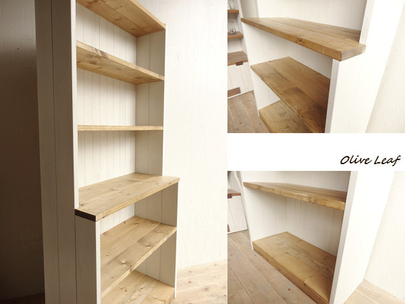 サイズ、デザインオーダー可！●6段カップボードW64●シャビーホワイト●受注製作 サイズ ２３ｃｍ