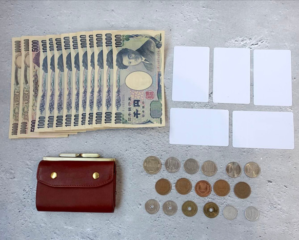 【在庫分セール価格¥9900】三つ折りがま口財布 13枚目の画像
