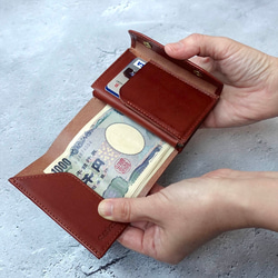 【在庫分セール価格¥9900】三つ折りがま口財布 6枚目の画像