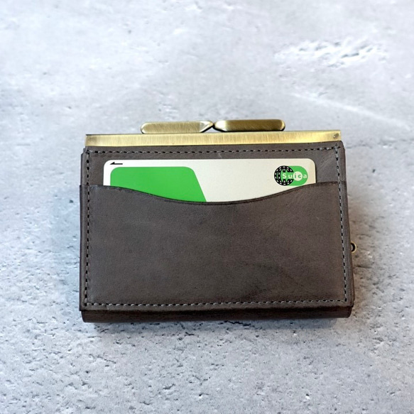 【在庫分セール価格¥9900】三つ折りがま口財布 12枚目の画像