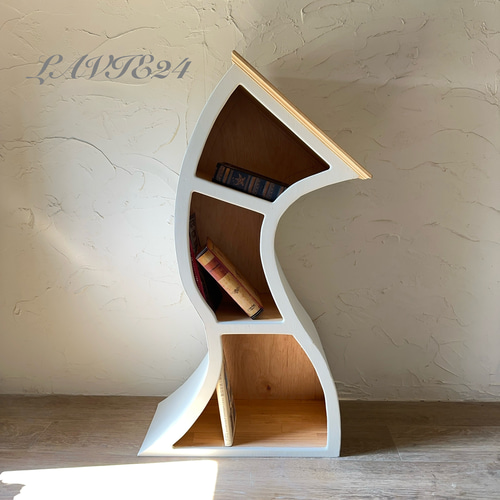 英国 カーブラックB/カラー変更可 本棚 収納棚 店舗 サロン 什器