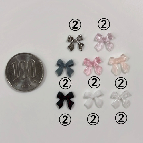 ♡ネイルチップ♡ リボン ピンク マグネット ワンホン シンプル