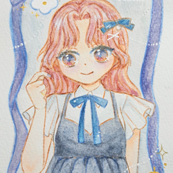手描きイラスト　オリジナル　小色紙　透明水彩 オリジナル 手描きイラスト 透明水彩｜Yahoo!フリマ（旧PayPay