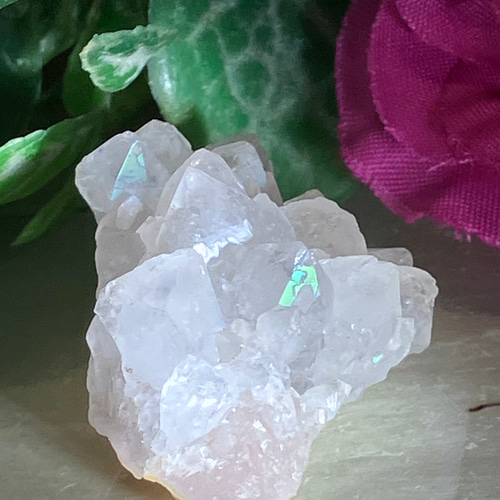 天からの祝福✨　アナンダライト　水晶　レインボークォーツ　原石　クラスター Amazon | 天からの祝福 アナンダライト 水晶 レインボークォーツ