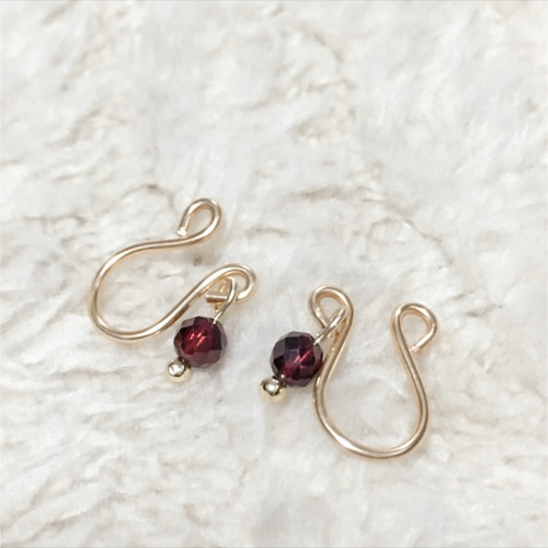 簡単♪挟むだけ】14kgf両カン付きオメガクリップイヤリング（ワンペア