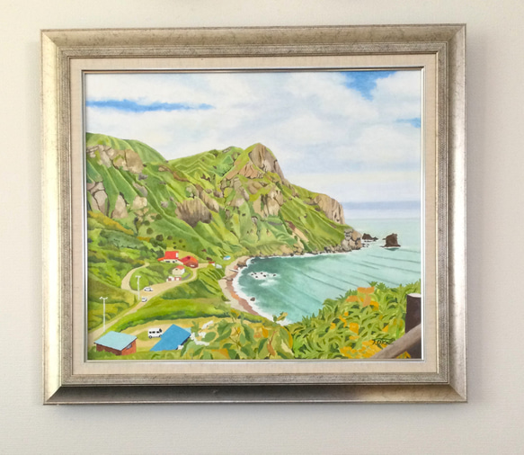 油彩画【礼文島風景】 