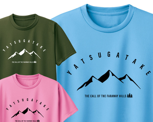 ドライ Tシャツ 八ヶ岳 吸汗 速乾 吸水性 登山 山登り キャンプ 好き