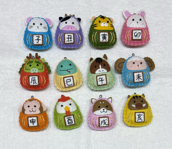 干支だるま（1個） ハンドメイド フェルト その他雑貨 daruma__