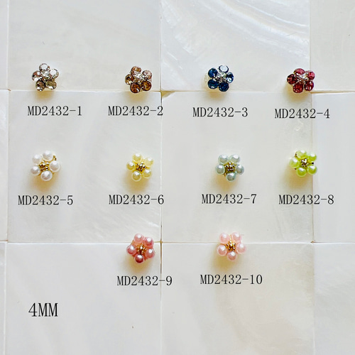 10個) 花ネイルパーツ MD2432 1-10 デコパーツ ネイル用品専門