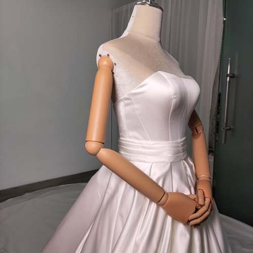 送料無料！パーティードレス ベアトップ 編み上げ マーメイドライン  