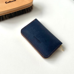【オーダー品】ギボシでとめる三つ折り財布（グレー×ブラック） ギボシでとめる三つ折り財布【グレー】ミニ財布 イタリアン