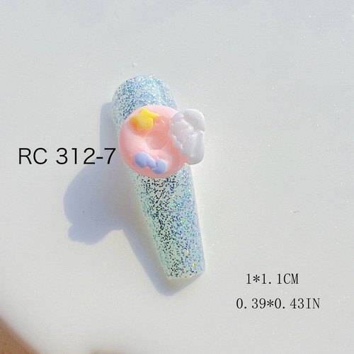 30個)ドーナツ＆アイスクリーム ネイルパーツ RC312 1〜11 DIYパーツ