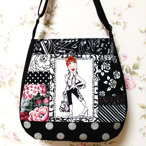 しずく型ショルダーバッグ ロラライハリス 素敵なレディ ファスナー  