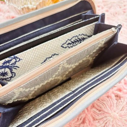 mina perhonen 生地使用*:.⚮̈ラウンドファスナー長財布 yume 長