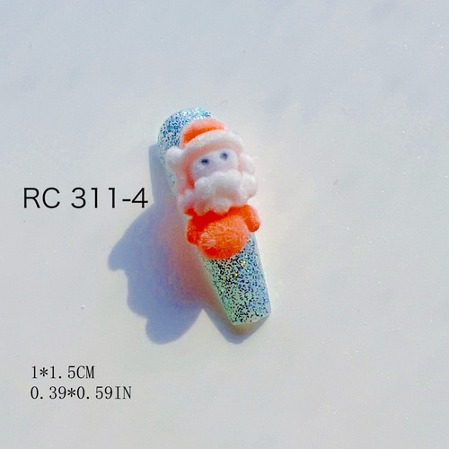 30個) 冬 クリスマス 雪だるま ネイルパーツ RC311 1-10 DIYパーツ