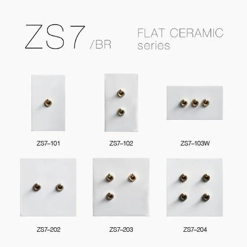 ZS7-202/BR トグルスイッチプレート セラミックフラット 真鍮