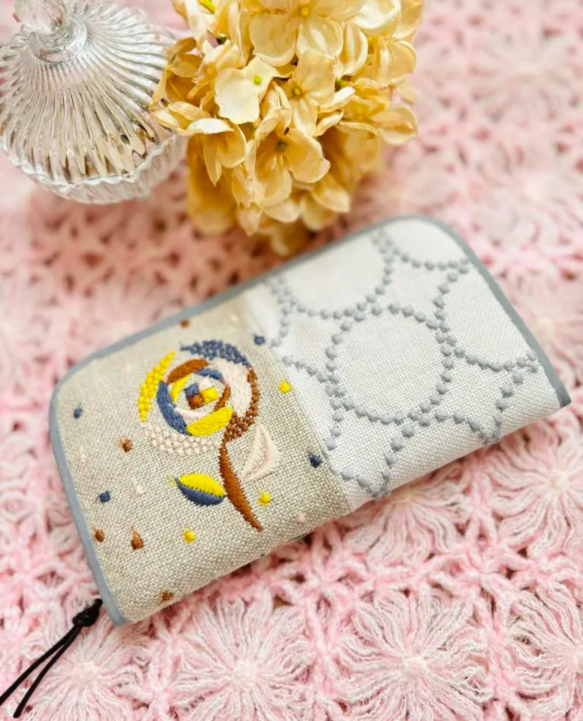 ミナペルホネン☆ラウンドファスナー長財布☆ハンドメイド