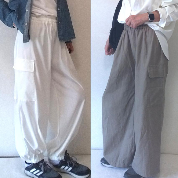 【張り合せなし型紙】 カーゴパンツ　フリー 2枚目の画像