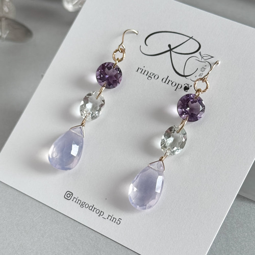 14kgf グリーンアメシストピアス♡