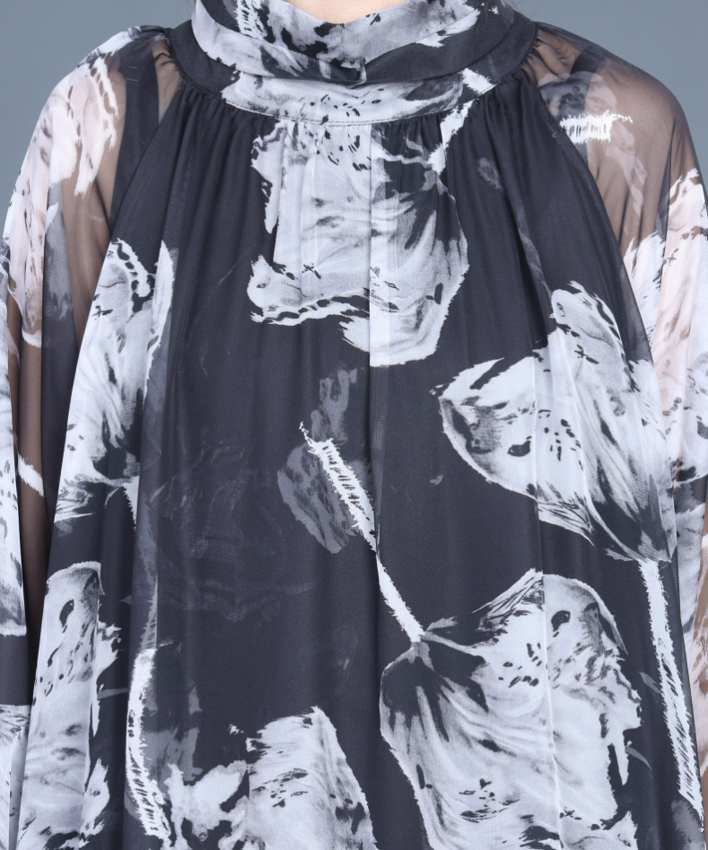 ♪上品.シルクワンピース.ファッション着痩せワンピース  超ゆったり きれいめドレス