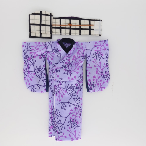 KI0008】 リカちゃん 着物（むらさき小枝） その他人形 Cattleya