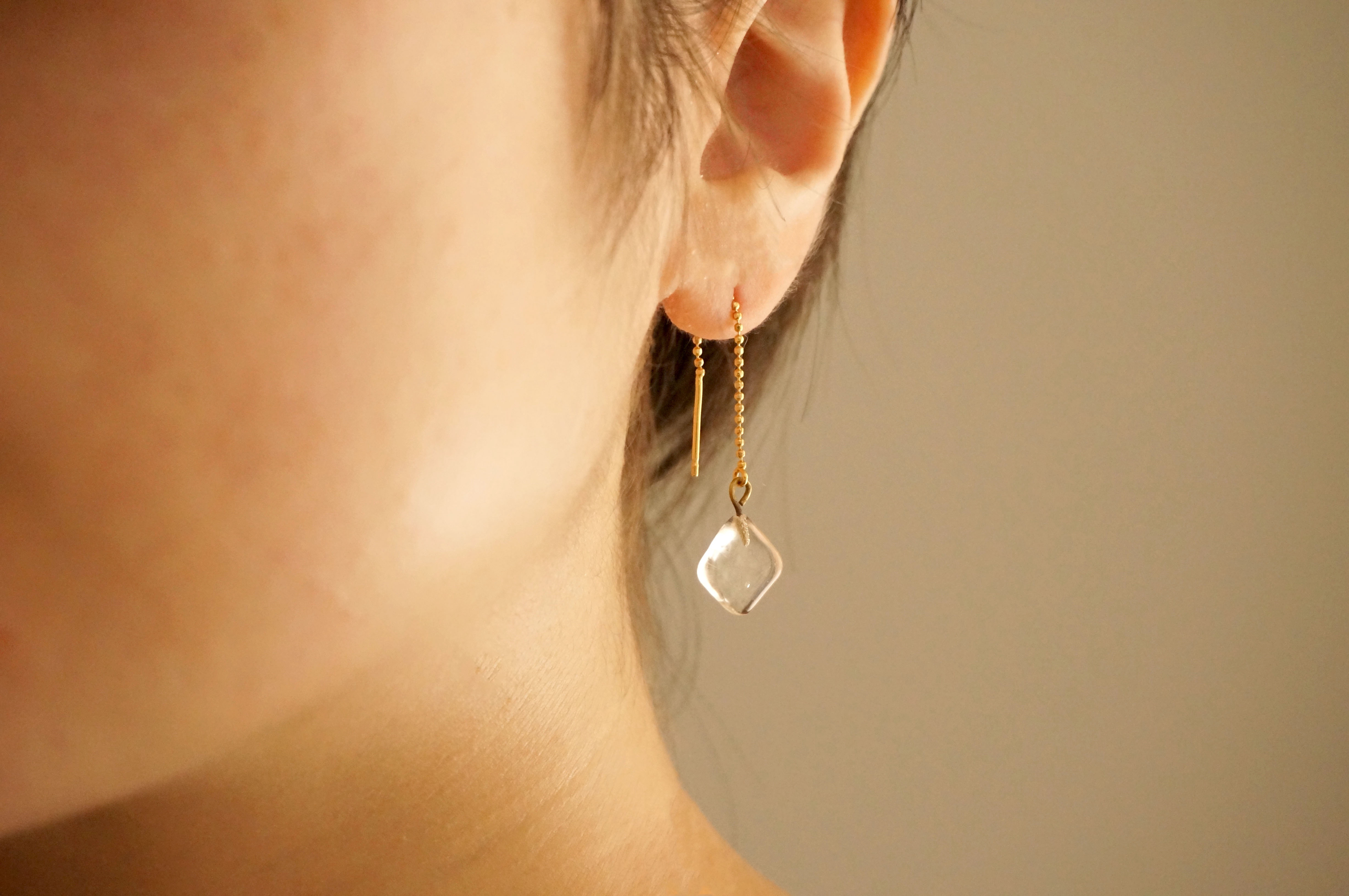 〈 diamont 〉 Threader Earrings ｜ アメリカンピアス