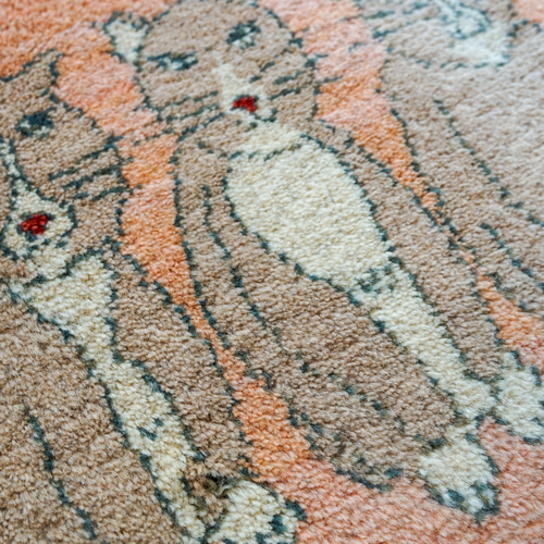 40×40cm ペルシャ絨毯 手織りギャッベ アマレ族 ギャベ 40×40cm【ペルシャ絨毯 手織りギャッベ】アマレ族ギャッベ