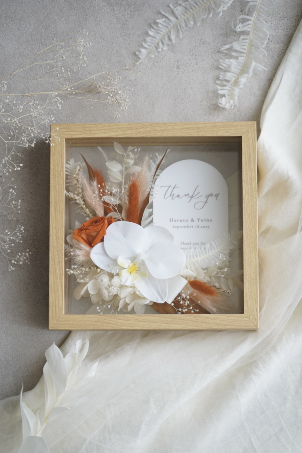 子育て感謝状　胡蝶蘭　オレンジ　母の日　誕生日　出産祝い　開店祝い