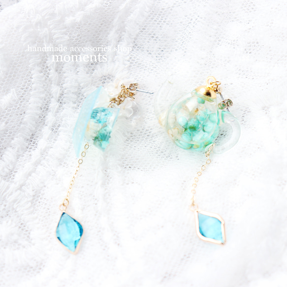 アフタヌーンティー かわいいティーポットピアス 花 ピアス（その他 
