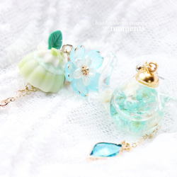 アフタヌーンティー　かわいいティーポットピアス お花とデザートき 4枚目の画像