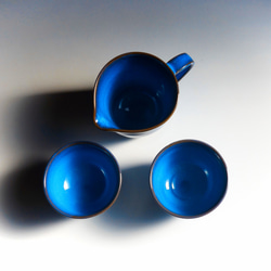 天藍色茶具 第3張的照片