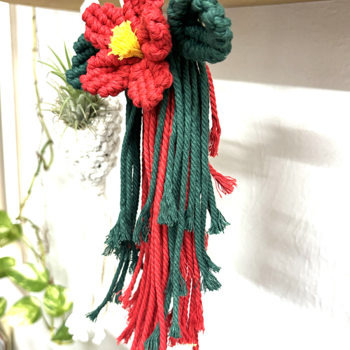 ハンドメイド☆タペストリー♪ ビーチ、ハワイ、海、サーフスタイルが好きな方へ贈るマクラメ