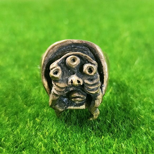 三ツ目二触手星人ring(顔指輪 個性派) 指輪・リング 幽霊電車 通販