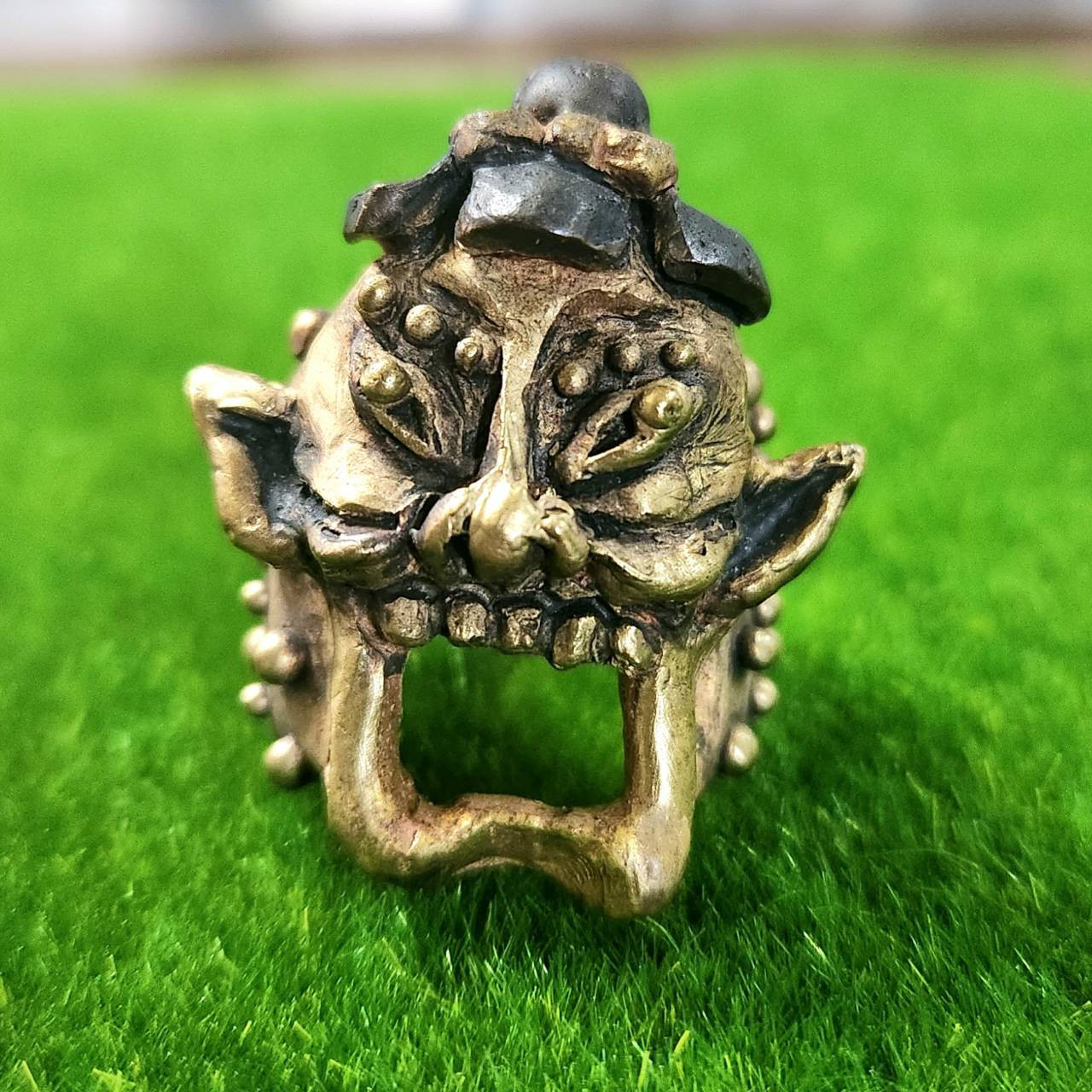 ★受注生産★お団子女ring(顔指輪 個性的 大きい)