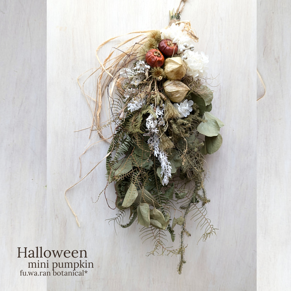 専用＊Halloweenミニパンプキン＆グリーンホオズキ ドライフラワー