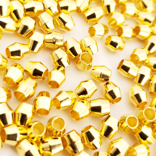 50個 ソロバン型 双円錐形 真鍮 ビーズ スペーサー 数珠 お守り 和風