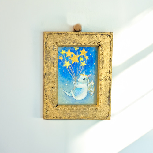 どこへ行こうかな ミニ」 オリジナルフレーム入り /原画 アンティーク