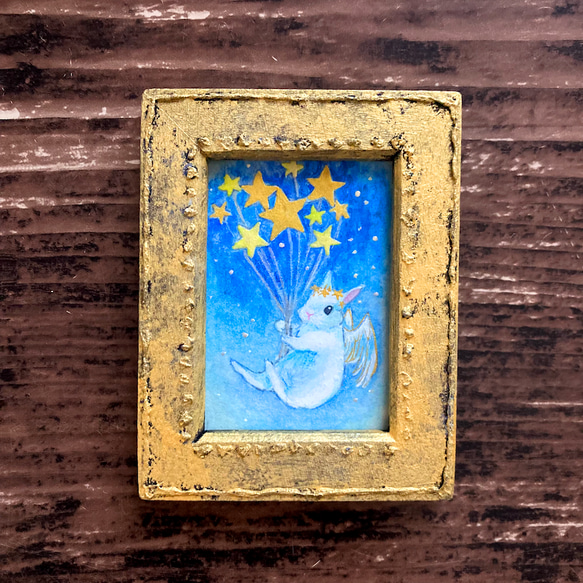 どこへ行こうかな ミニ」 オリジナルフレーム入り /原画 アンティーク