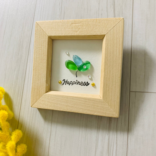 ミニシーグラスアート トイレ 小鳥 インテリア雑貨 壁掛け 置物 北欧