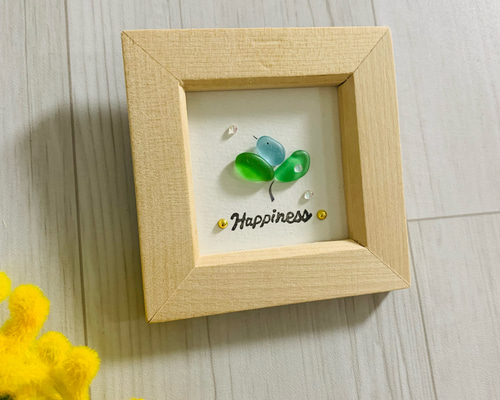 ミニシーグラスアート トイレ 小鳥 インテリア雑貨 壁掛け 置物 北欧