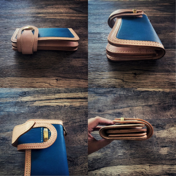 バイカーズウォレット 長財布 ライダースウォレット レザーウォレット 二つ折り 財布 メンズ 本革 ヌメ革 革財布 牛革 