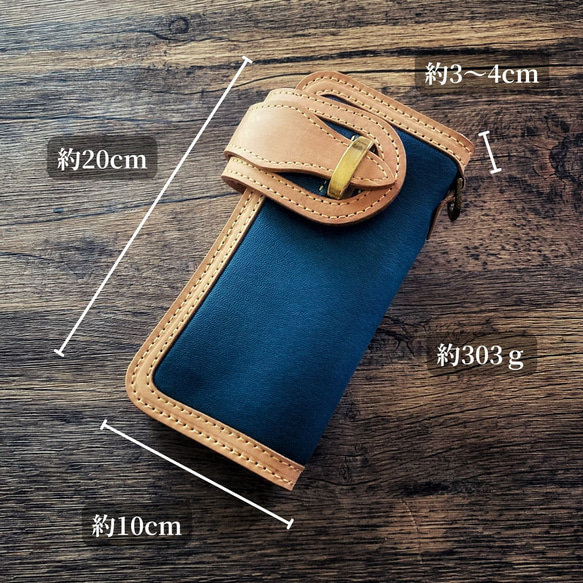 バイカーズウォレット 長財布 ライダースウォレット レザーウォレット 二つ折り 財布 メンズ 本革 ヌメ革 革財布 牛革 