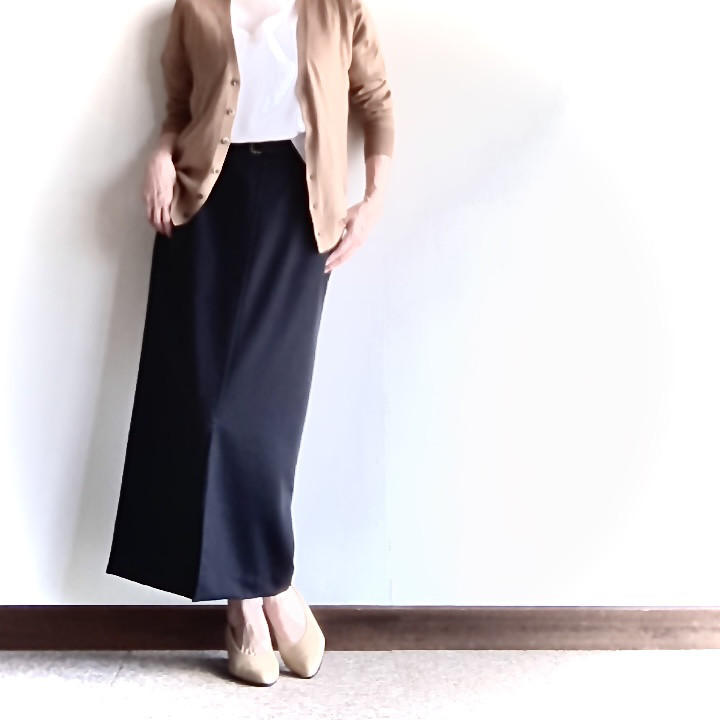 オーダーキャンペーン/通勤コーデがサクッとキマるBLACKスリット付きロングタイトスカート