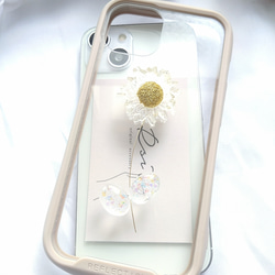iPhoneSE2 12 13 14 15 16 16pro対応　ひまわり　マーガレット　スマホケース 3枚目の画像
