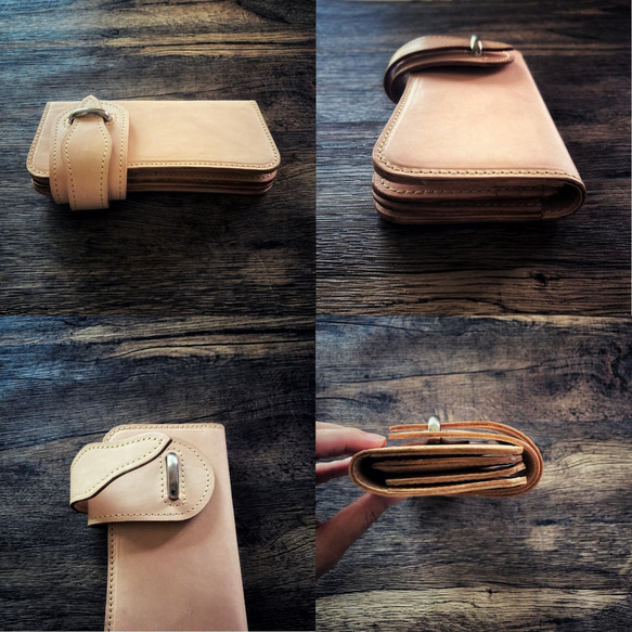 バイカーズウォレット 長財布 ライダースウォレット レザーウォレット 二つ折り 財布 メンズ 本革 ヌメ革 革財布 牛革 皮、革、レザー GMS1610358075(12350円)