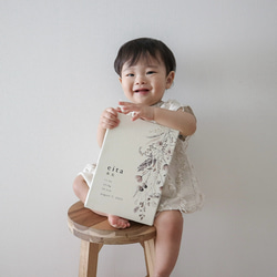 キャンバス命名書flower  ネームボード　キャンバスボード　お七夜　出産祝い　お食い初め　ニューボーンフォト　 10枚目の画像