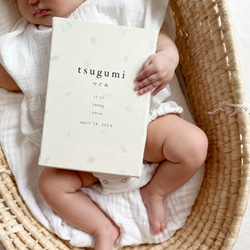 キャンバス命名書flower  ネームボード　キャンバスボード　お七夜　出産祝い　お食い初め　ニューボーンフォト　 3枚目の画像