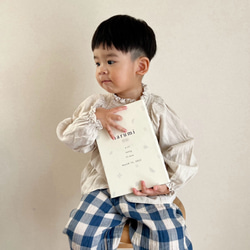 キャンバス命名書flower  ネームボード　キャンバスボード　お七夜　出産祝い　お食い初め　ニューボーンフォト　 4枚目の画像