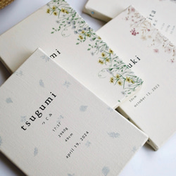 キャンバス命名書flower  ネームボード　キャンバスボード　お七夜　出産祝い　お食い初め　ニューボーンフォト　 11枚目の画像